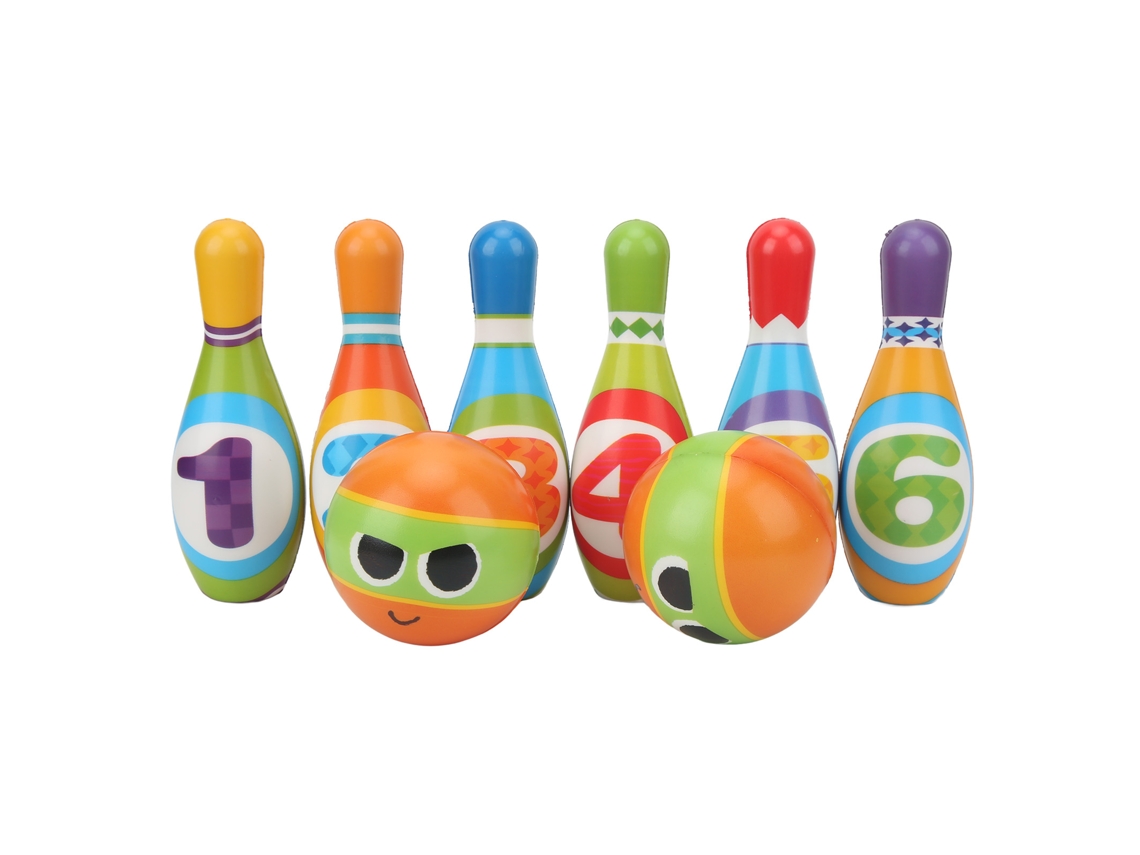 Ats-set De Bolos Para Niños Con Pinos Y Pelotas De Poliuretano Borde Redondo Juguete De Interacción Padre-hijo