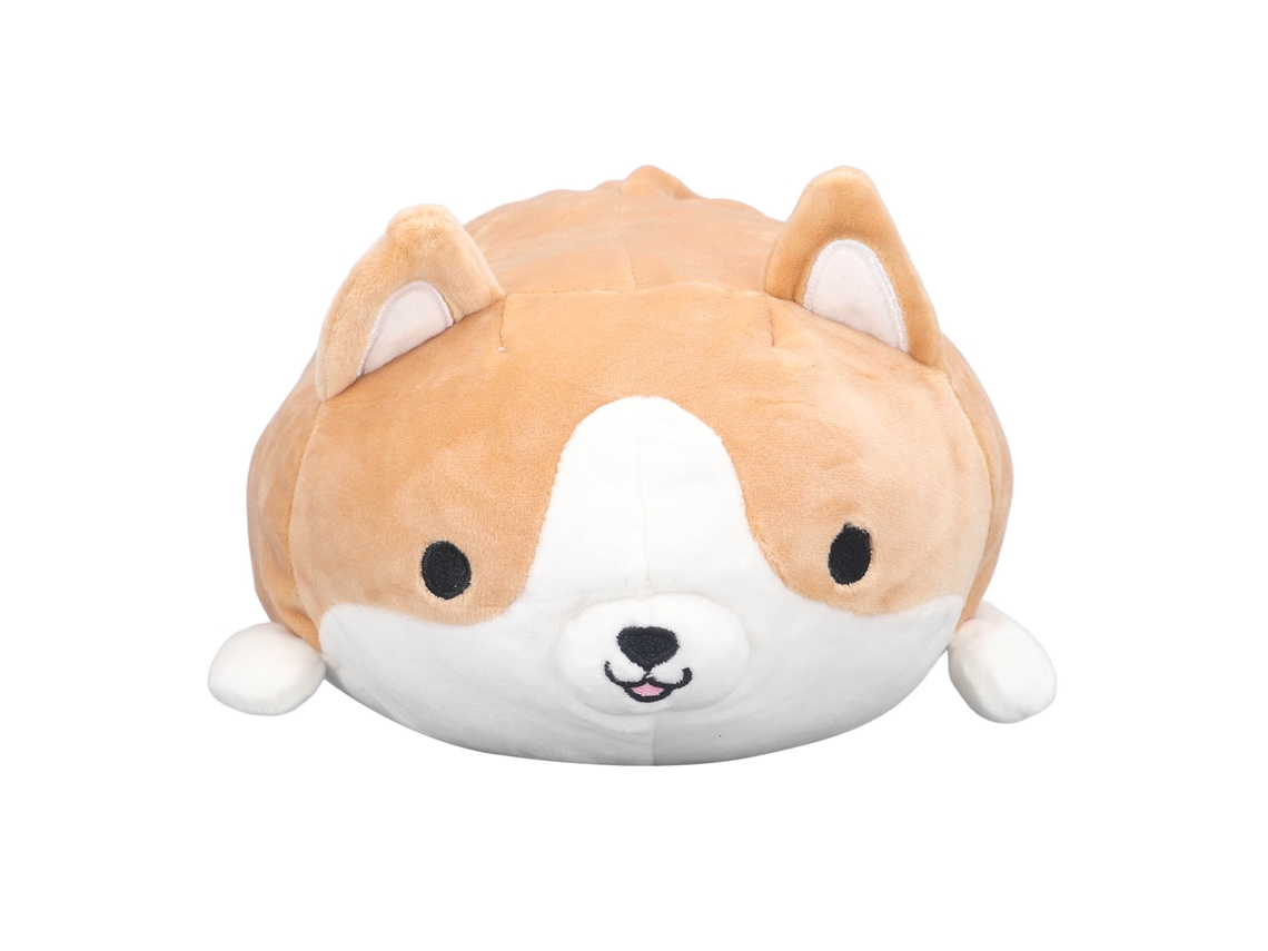 Vlola-almohada De Perro Cartoon Con Expresión Linda Relleno De Algodón Pp Toque Suave Muñeco De Peluche Animado