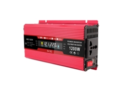 Inversor De Corriente Para Coche De 12 V A 220 V Y 1200 W Con Pantalla Lcd, Usb Y Tomas De Onda Sinusoidal Modificada Para Coche, Autocaravana Y Panel Solar.