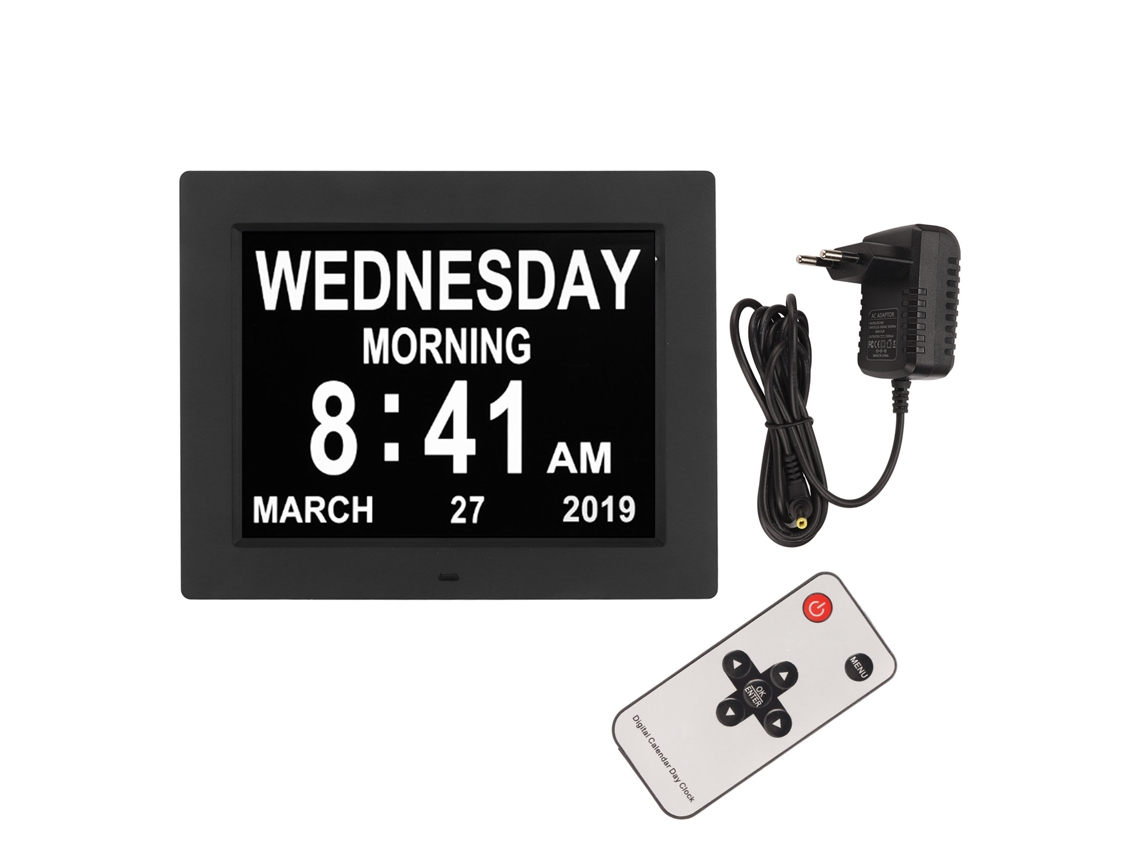Reloj Digital De 10 Pulgadas Con Calendario, Atenuación Automática, Recordatorio Para Tomar Medicamentos, Alarma Y