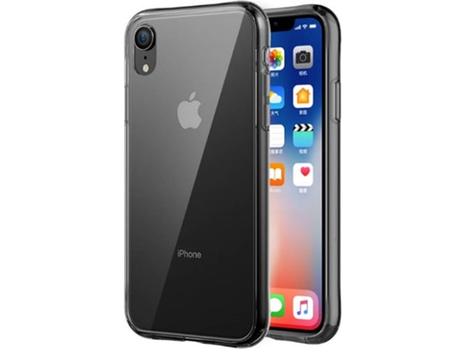 Funda iPhone XR WJS Temperaded Glass Back Edge Transparente