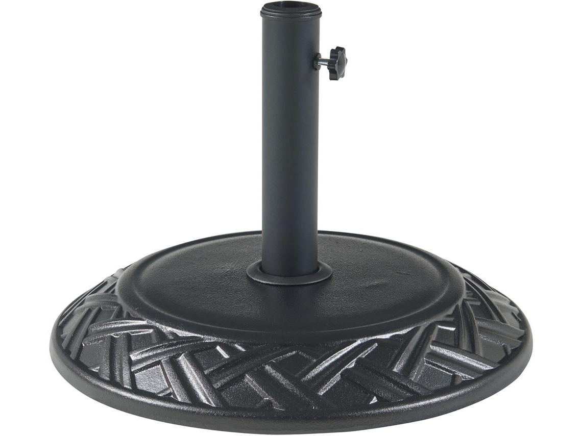 Soporte de sombrilla Bisegna redondo hormigón Ø50x7cm - Negro CASA.PRO