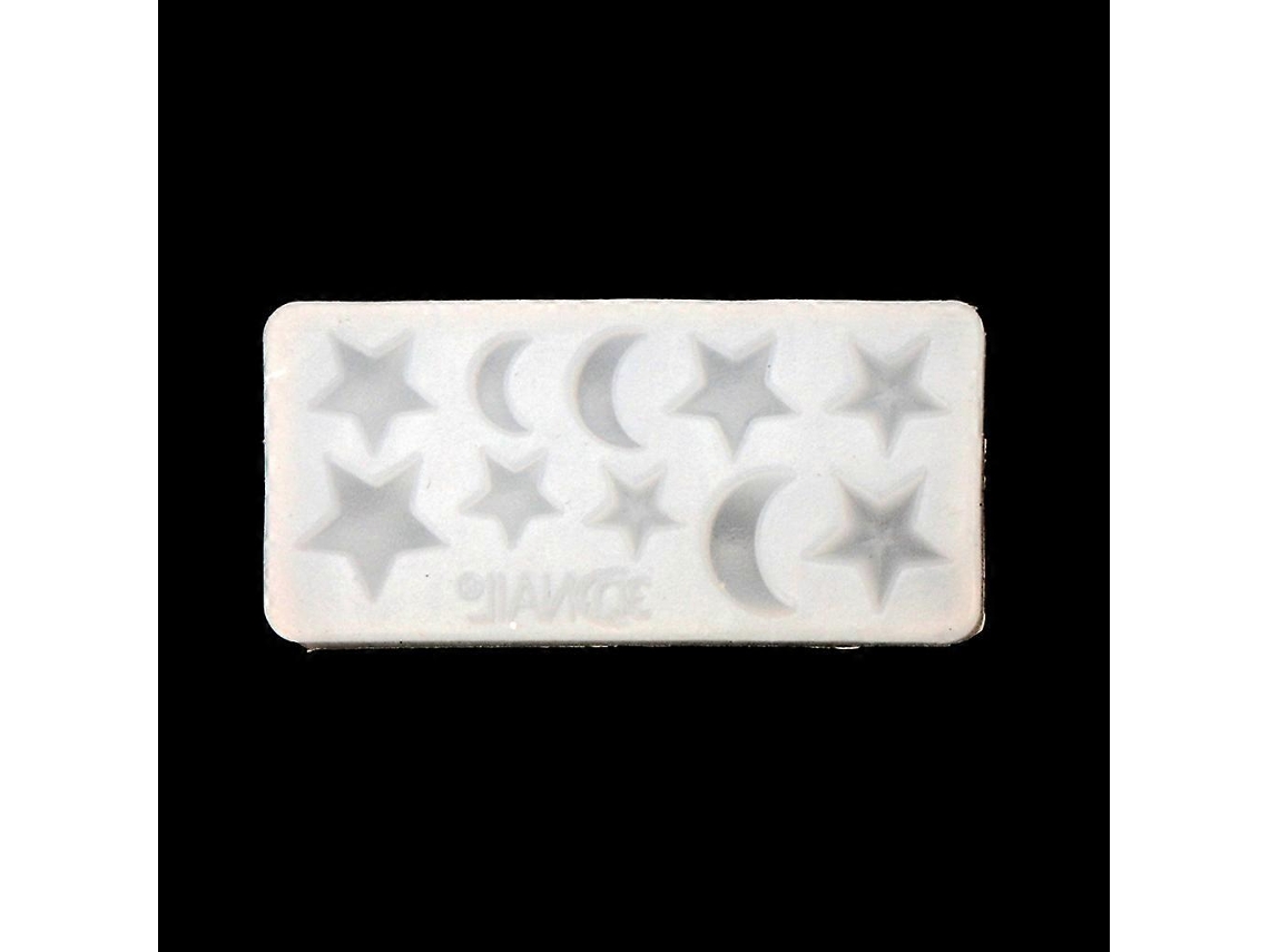Molde de estrella de cinco puntas con forma de oso, flor, luna, amor, molde de resina, silicona, epoxi, decoración de uñas, colgante, joyería Hengrongshen
