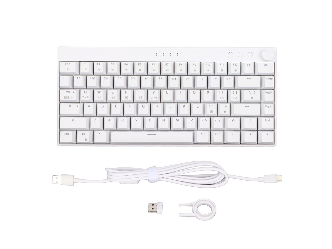 Baoj-2026teclado Mecânico 3 Modos 82 Teclas Retroiluminação Rgb Dinâmica Switch Preto Para Escritório Lar Branco