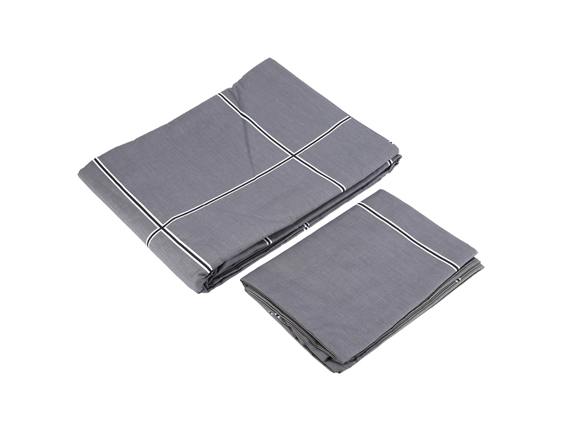 2026-juego De Cama De Algodón Natural 100% Con Cremallera Y Estampado: Funda Nórdica 229x229cm Y 2 Fundas De Almohada 51x66cm