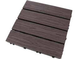 Suelo de plástico imitación madera multifuncional para decoración de jardín, apilable para uso exterior. SFUSHOS (1 pieza)