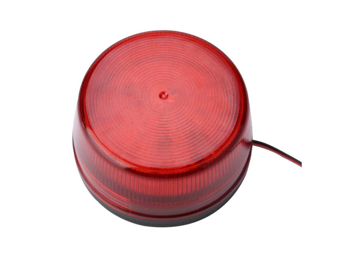 Luz LED roja intermitente de 12 V, señal de advertencia continua para barreras y conos de carretera | Sin marca