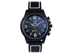 Reloj De Pulsera Para Hombre De Cuarzo Con Correa De Silicona Dial Redondo Deportivo