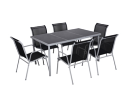 Conjunto de Jardín CONCEPT U Lusiana (Gris - Acero - 150x90x72 cm)