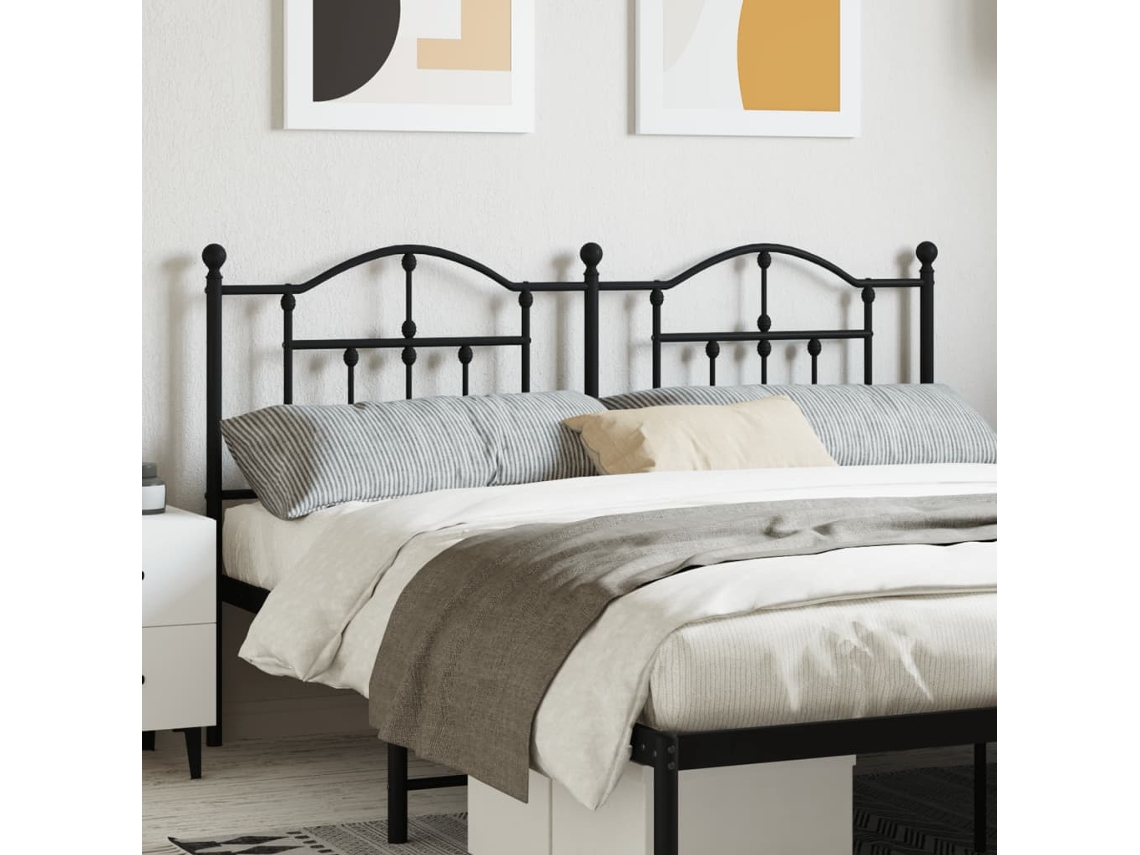 Cabecero De Metal Negro 160 Cm