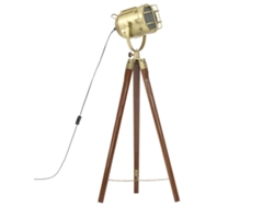Lámpara Luminaria de Pie Trípode 97 cm Madera de Mango Maciza
