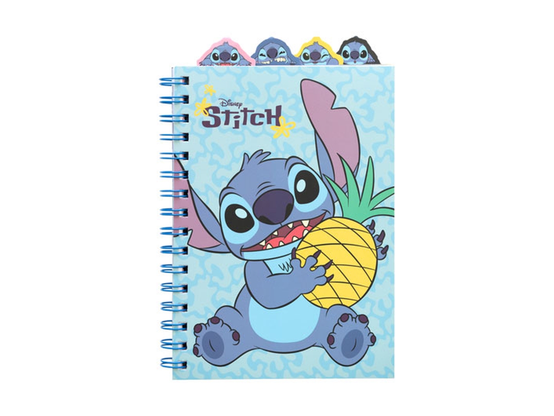 Cuaderno A5 Rayado Espiral Disney Stitch Tropical Pne03