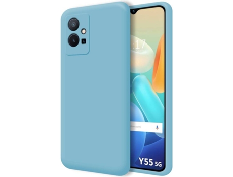 Carcasa para Vivo Y55 5G TUMUNDOSMARTPHONE Silicona Líquida Azul