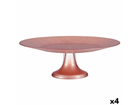 Tartera Rosa Vidrio 32,5x11x32,5 cm (4 Unidades)