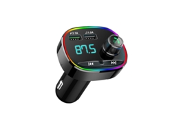 Transmisor de FM YIZHOOD V9 MP3 Bluetooth Adaptador de radio LED 5V / 3.1A Doble USB Mando a distancia Carga de teléfono negro