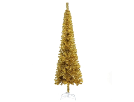 MAISON EXCLUSIVE - Árbol de Navidad delgado dorado 120 cm