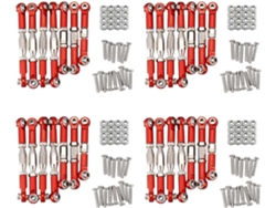 28x Para 144001 1/14 Rc Car Piezas De Repuesto Varilla De Dirección De Servo De Metal