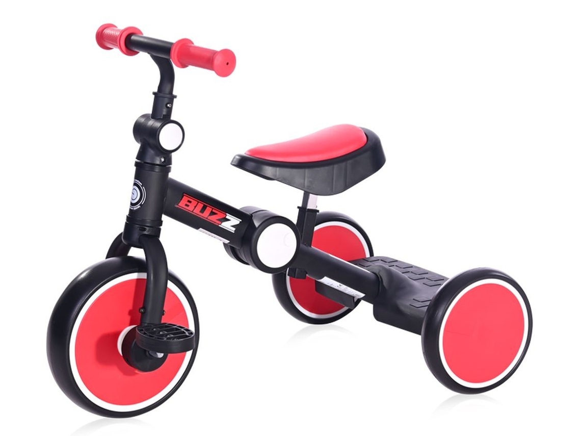 Triciclo Plegable BUZZ para Bebé black red LORELLI