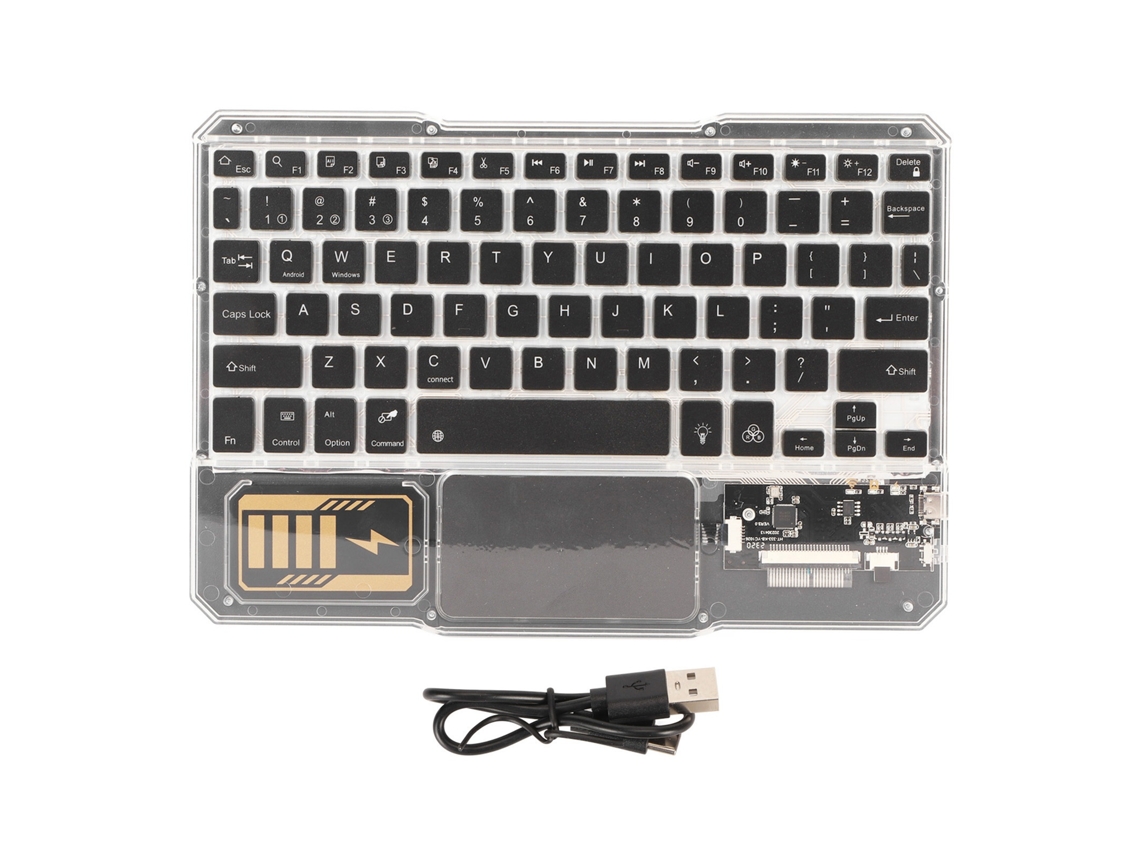 Teclado Bluetooth Multifuncional Ultradelgado Recargable Con Retroiluminación Rgb Para Tabletas Ios Y Android.