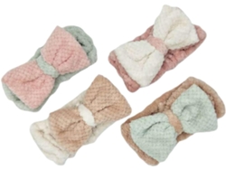Conjunto De 4 Diademas Ajustables Para Mujer Con Pañuelo Para El Cabello, Ideales Para Maquillaje De Spa Y Tratamientos Faciales.