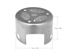 Hornillo portátil de alcohol para camping con paravientos