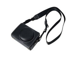 Funda protectora de piel sintética texturizada de lichi para cámara Sony ZV-1F con correa para el hombro Facpoet