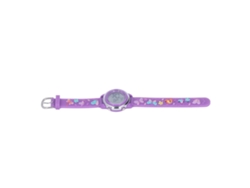Reloj Digital Led Infantil Con Retroiluminación, Resistente Al Agua, Diseño De Dibujos Animados, Color Morado Oscuro.