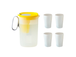 Jarra de agua fría para refrigerador con vasos