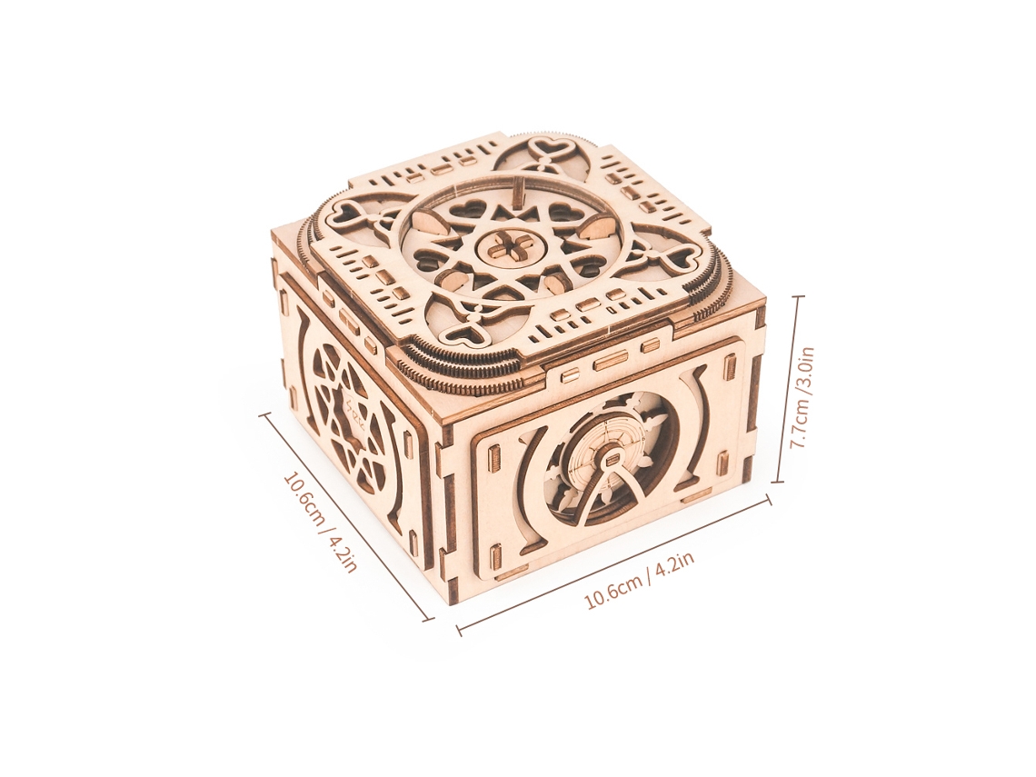 Rompecabezas De Madera 3d Con Compartimentos Secretos, Caja De Música, Kit De Regalo Para Armar.