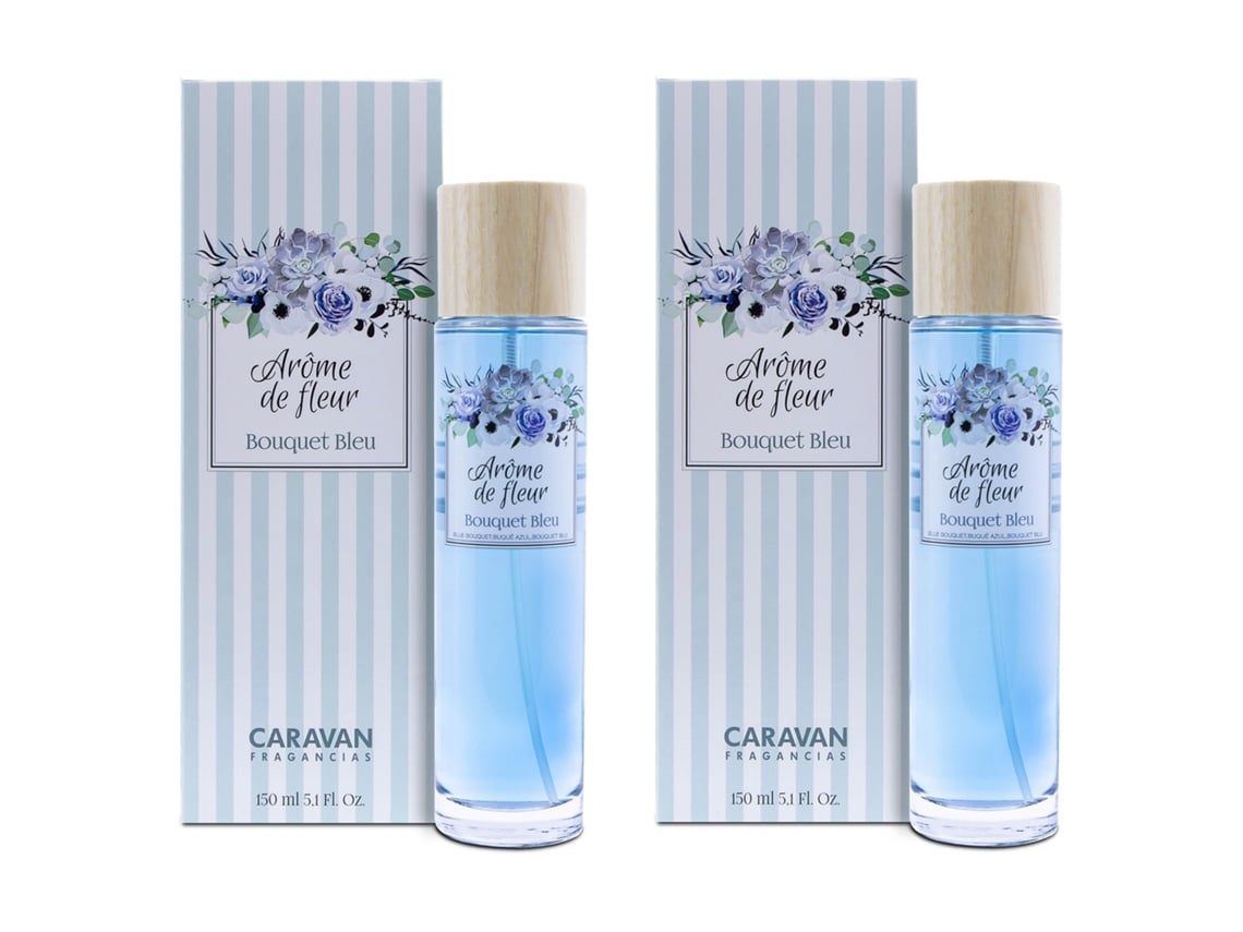 Set de 2 Frascos 150 ml arome de fleur bouquet bleu CARAVAN