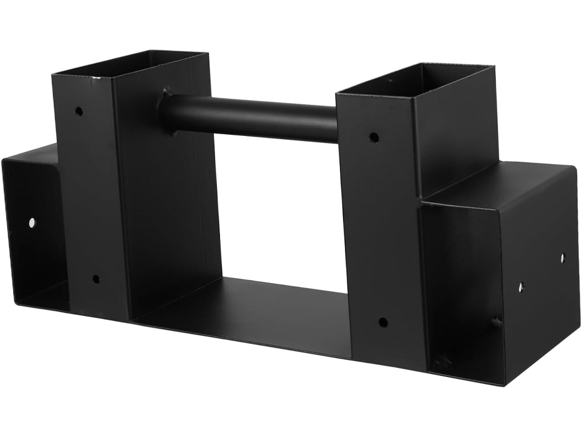 Estante Para Leña De Metal Negro, Estable Y Compacto, Para Uso En Exteriores.