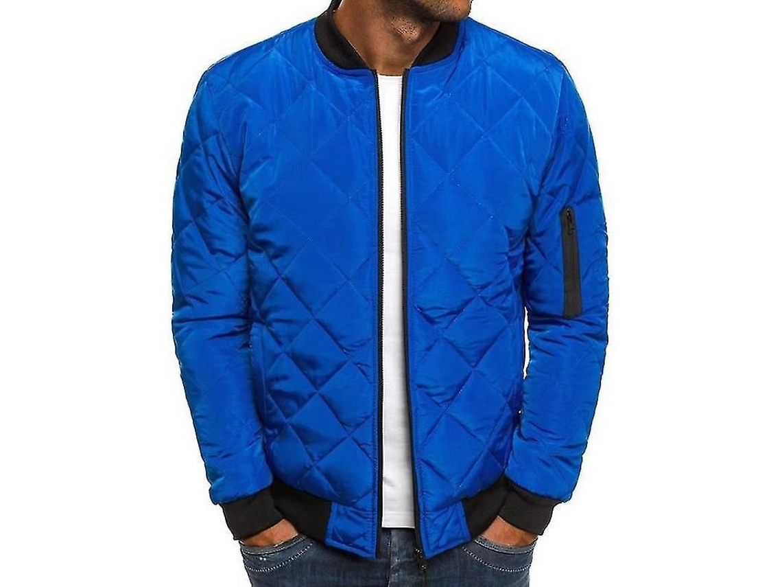 2026-chaqueta De Hombre Acolchada Quilted Bomber Abrigo Exterior Deportivo Casual