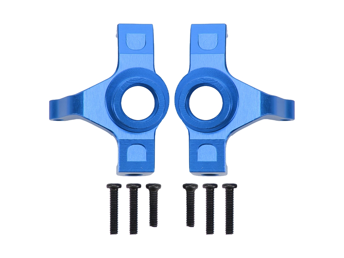 2 Piezas De Copa De Dirección De Aleación De Aluminio Para Coche Rc Mjx 16208 16207 16210 1/16 Azul Oscuro