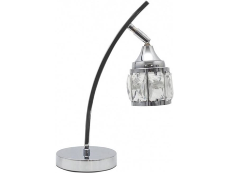 Lámpara de Mesa FABRILAMP Catania (Plateado - LED - 5 W - Cristal)