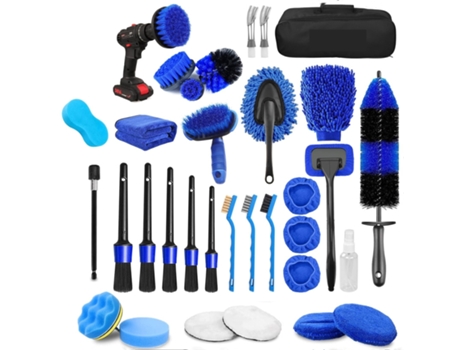 Kit de limpieza de brochas para taladro de 34 piezas