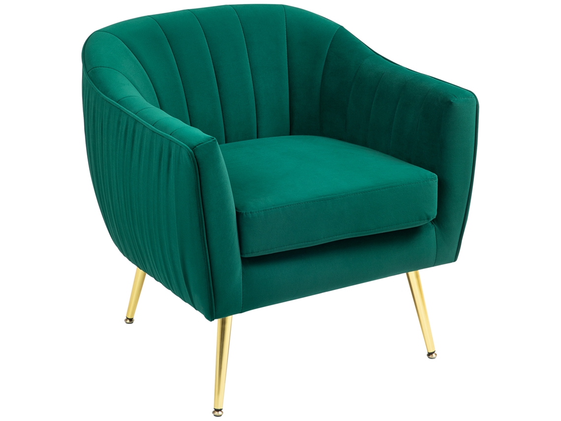 Sillón Salón, Reposabrazos, Moderno, Metal, 71x72x73cm, Verde