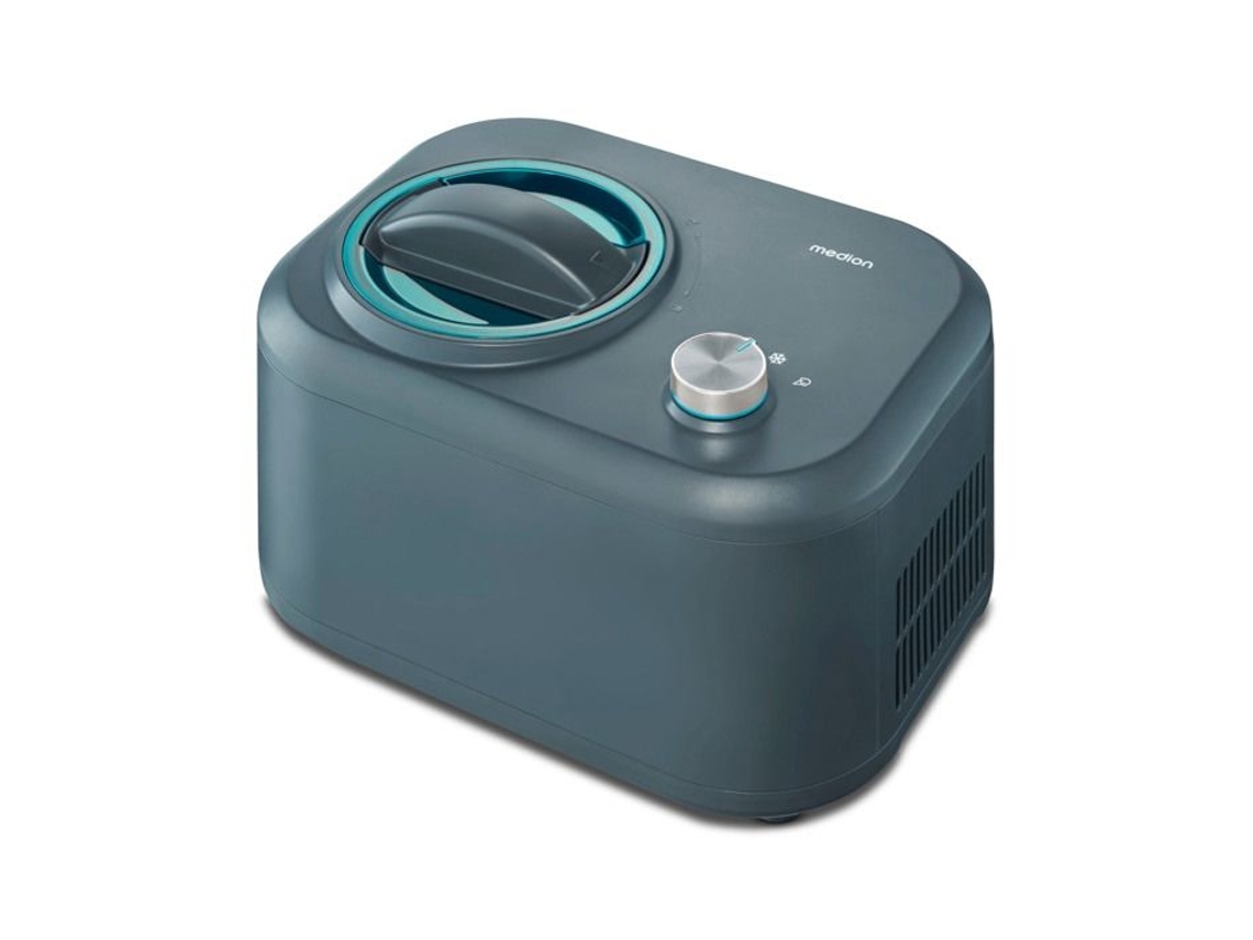Máquina de hielo Medion con compresor (apta para preparar helado, yogur helado y sorbete, 1 litro, 100