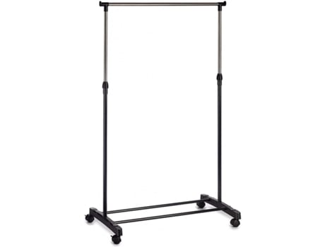 Perchero de Pie Burro con Ruedas Estructura Metalica Extensible 80x43x90-160 cm TIENDA EURASIA