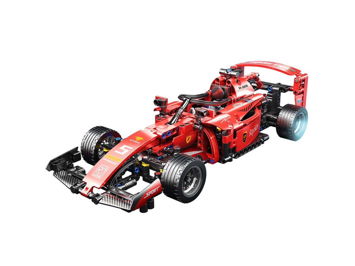 Coche de carreras de Fórmula 1, juguete de construcción MOC (Movies and Creation) con mando a distancia, apto para niños y adultos.