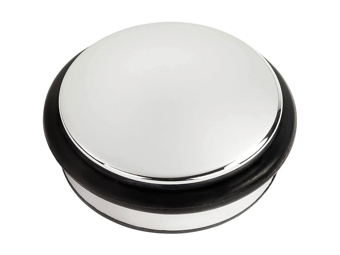Soporte De Puerta Resistente De Acero Inoxidable Cromado De 10 Cm Con Base Antideslizante Que Protege Las Paredes.