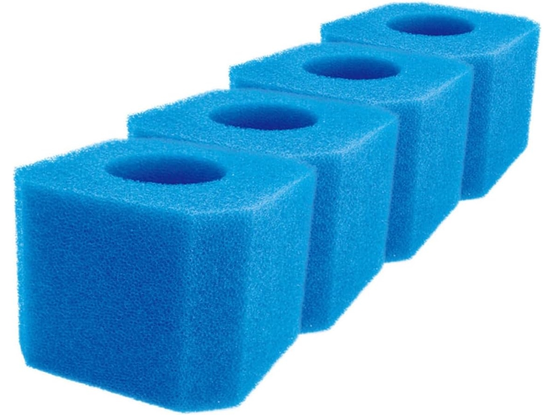 Juego De 4 Esponjas De Filtro Cuadradas De Espuma De Poliuretano Azul, Para