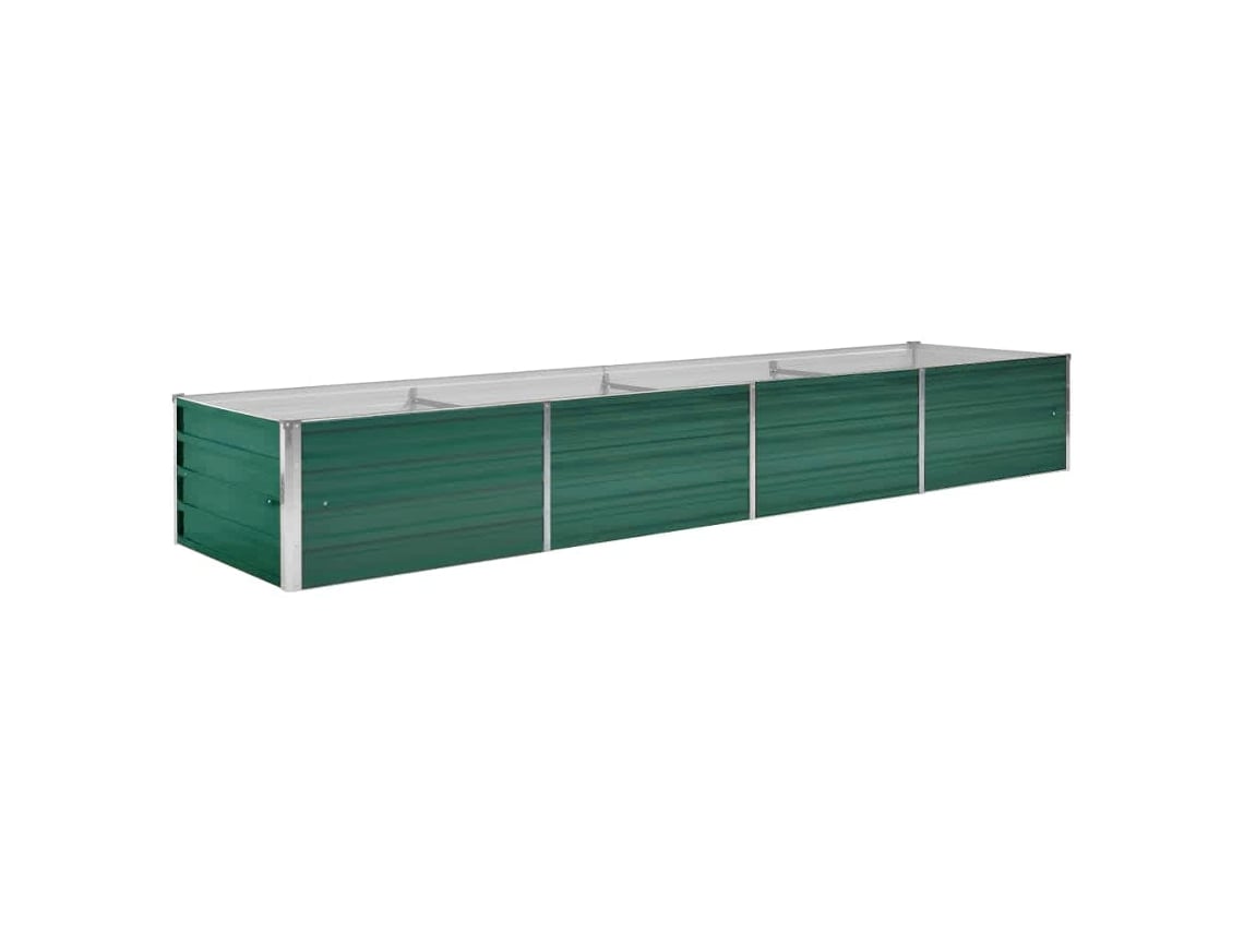 Jardinera VIDAXL Verde Acero (320x80x45 cm)