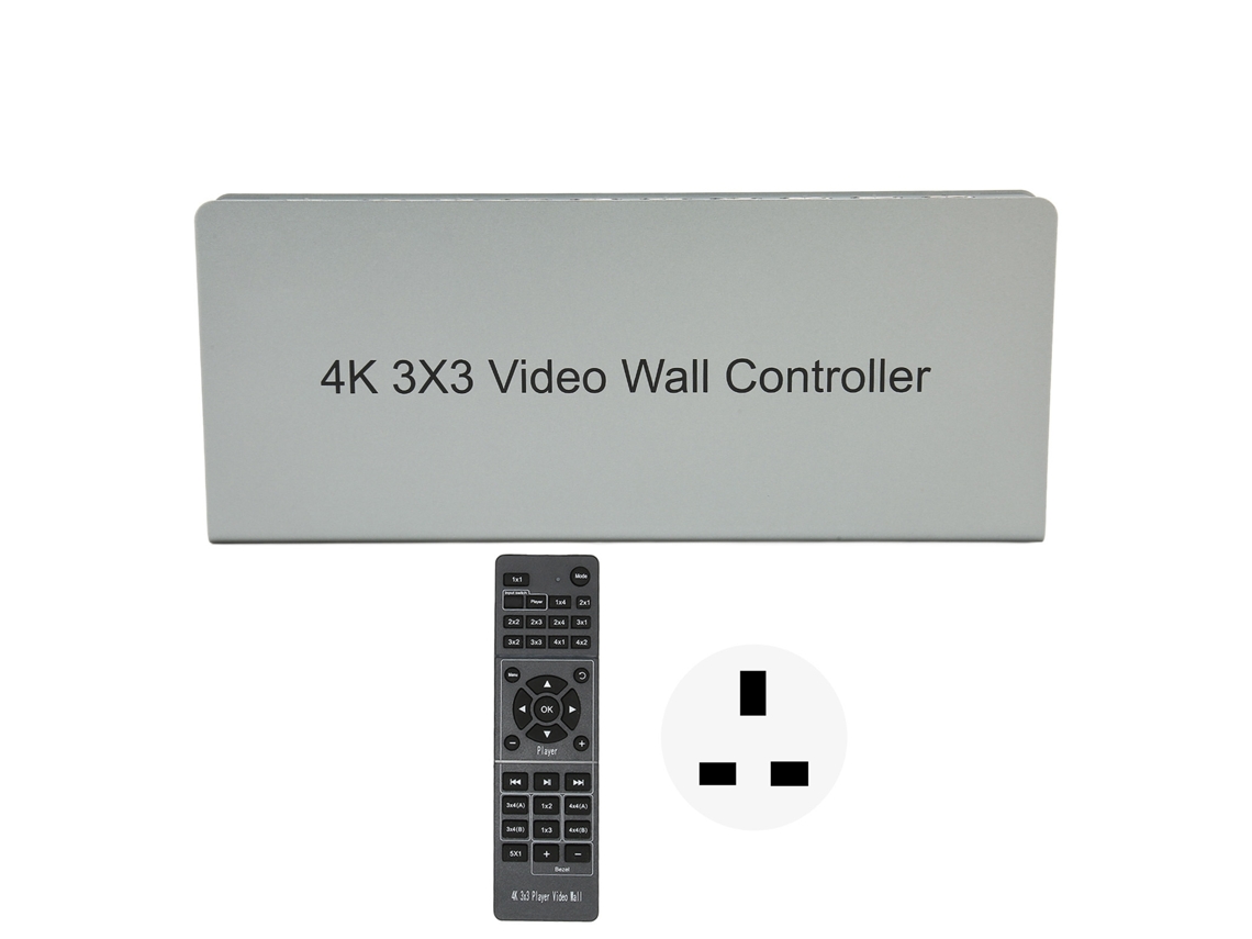 Controlador de pared de video 3x3 (4k HD, 1080p 60 Hz)