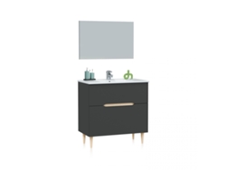 Mueble de baño Opera 80 Antracita - Roble 80 x 80 x 45 cm