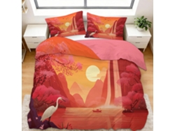 Juego Ropa Cama Funda Nórdica Estampado Almohada Funda Piezas Juego 90x190 Cm 65x65 90 X 190 65