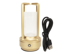 Bj-lâmpada De Mesa Sem Fio De Cristal 3 Temperaturas De Cor Controle Táctil Usb Recarregável Led Dourado Para Lar