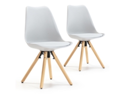 Conjunto de 2 Cadeiras Jeff Cinza 54 X 49 X 84 Cm VS VENTA-STOCK