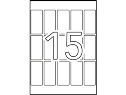 Etiquetas & con Adhesivo 15 Hojas APLI (Blanco - A5 26 X 54 mm)