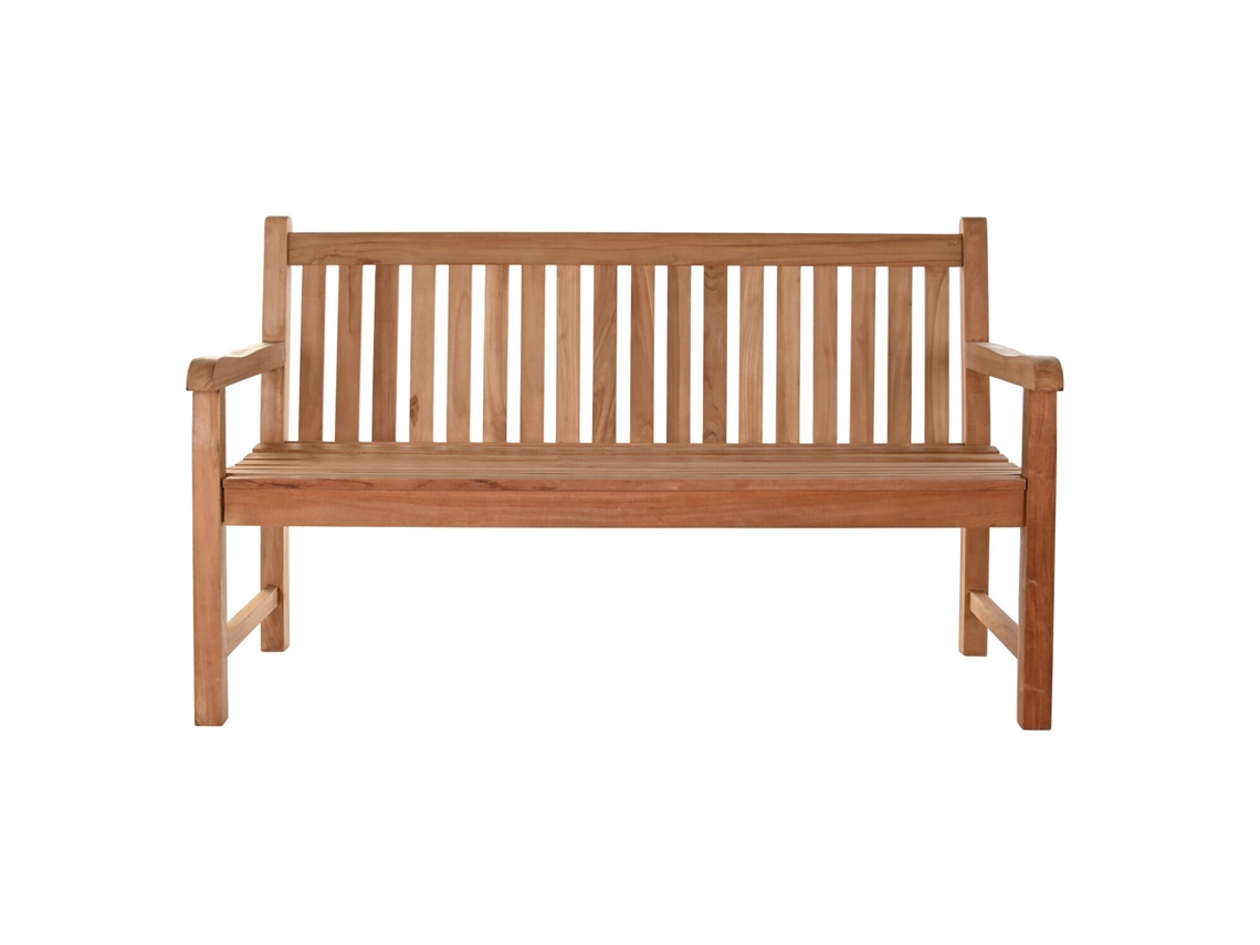 Banco Teca 3 Plazas Natural Marron 150x55x90cm