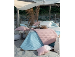Dondi Home Copriletto Trapuntato Matrimoniale Ibiza 270x270 Cm – Raso Di Algodón, Color Cielo, Made In Italy